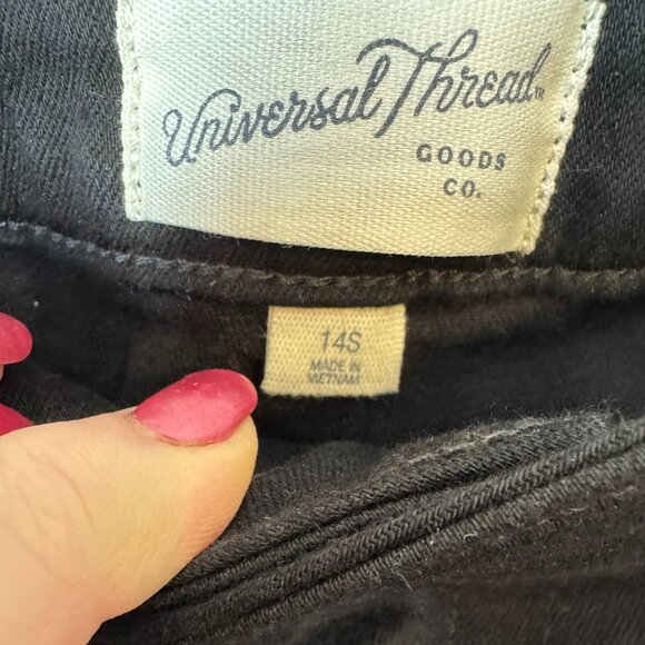 NWT BLACK HIGH RISE SLIM STRAIGHT JEANS  14 PETITE     #H - Picture 11 of 11